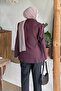 Side Tie Jacket Burgundy - 4