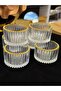 6 Pcs Mini Crystal Glass Gilded Turkish Delight Bowl Sauce Bowl Salt Bowl - 4