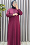 Women's Clothing Plus Size Sleeved Stone-Decorated Dress - 3