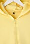 Açık Sarı Fermuarlı Kapüşonlu Rahat Kesim Crop Kalın İçi Polarlı Örme Sweatshirt TWOAW20SW0660 - 5