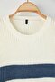 Indigo Regular/Normal Cut Striped Large Size Sweater Tmnaw26An00000 - 3