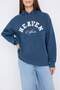 Teen Petrol Slogan Nakışlı Oversize/Geniş Kalıp Kapüşonlu Örme Sweatshirt TWOAW26SW00175 - 3