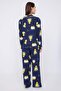 Teen Lacivert %100 Pamuklu Ördek Desenli Biyeli Örme Pijama Takımı THMAW26PT00117 - 4
