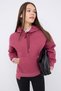 Teen Dusty Rose Thick Fleece Inside Hooded Pocket Asymmetric Knitted Sweatshirt Twoaw26Sw00113