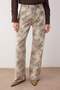 Çok Renkli Çiçek Desenli Yüksek Bel Wide Leg Jeans TWOAW26JE00246 - 3