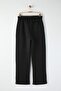 Black Straight Fit Thick Fabric Piped Open Leg Sweatpants Tmnaw26Ea00006 - 7