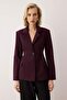 EXCLUSIVE Özel Koleksiyon Bordo Fitted Kaşe Blazer Ceket TWOAW26BC00054 - 2