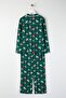 Yeşil %100 Pamuklu Yılbaşı Temalı Örme Pijama Takımı THMAW25PT00172 - 7
