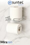 Adhesive Toilet Roll Holder - Bathroom Accessory with Spare - 2