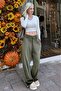 Khaki Wide Leg Velvet Trousers Mg2283 - 5