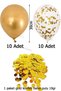 20 Gold Balloon Bouquets (10 Metallic Gold Yellow Balloons, 10 Transparent Balloon Bouquets, 10g Gold Color Balloon Sequins) - 2