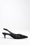 Short Heels (1 4 cm) Stiletto Heels Lace Detailed Shoes Black Heels Evening Dress Women's Shoes