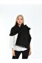 Black Soft Textured Unisex Thick Scarf Shawl - 5