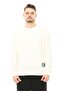 Men's Oversize Sweatshirt with Label Detail Ecru