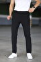 Men's Black Slim Fit Flexible Lycra Fabric Trousers - 6
