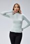 Zippered Long Sleeve T-Shirt Blouse - 5