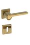 Elegance Square Rosette Aluminum Door Handle (Room/Yale/WC) Antique - 4