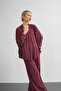 Women's Comfortable Fit Batwing Sleeve Blouse Pants Set - 3