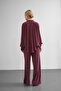 Women's Comfortable Fit Batwing Sleeve Blouse Pants Set - 2