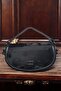 Black Suede, Stylish Women's Hand and Shoulder Bag with Flap - 4