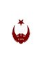 Moon Star Eagle Gokturkish Turkish Car Sticker Red 30X25 cm