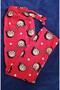 Pajama Bottoms with Panda Pattern on Red Cotton Fabric - 6