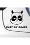 Panda Head Baby On Board Design Auto Sticker Black 15*8 Cm