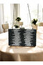 Special Design Double Color Black Silver Metal Handle Crystal Stone Evening Dress Bag Kına - 4