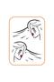 Crying Woman Commercial Vehicles Right-left 2 Pieces Set Auto Sticker 40x28 Cm Large Size Black