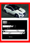 Auto Hood-Marshpiyel-Side Mirror Custom New Sticker Set of 5 180*10*1,5-90*13 Cm