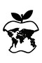 Bited Apple World Map Auto Custom New Sticker 25 X 30 cm