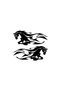Flaming Horse Auto custom new sticker Black 25 x 22 cm