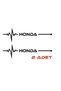 Accessory Heart Rate Sticker Compatible for Honda Black 30*8 Cm