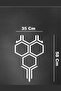 Honeycomb Design Auto Hood Sticker Black/white 58*35 Cm - 2
