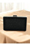 Black Color Crystal Stone Metal Handle Evening Dress Bag Kına - 2