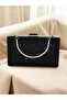 Black Color Crystal Stone Metal Handle Evening Dress Bag Kına - 6