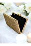 Rosegold Color Crystal Stone Evening Dress Bag Kına - 3