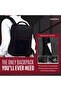 Black Laptop Bag & Backpack | Water-Resistant | USB Port | Padded Laptop Compartment - 7