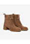 Women's Tan Suede Genuine Leather Heeled Boots 5K2Wb59127 - 3