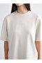 Özmarka New Season Crew Neck Embroidered Oversize Women's T-Shirt - 3