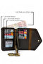 Women's Medium Size Envelope Model Wallet and Italian Charm Steel Bracelet Set - 2