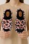 Women's Open-Front Leopard Plush Soft Silent Sole Dowry Bundle Winter House Slippers - 4