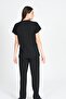 Black Cotton Lycra Unisex Bat Sleeve Nurse Uniform and Doctor Uniform Set Hospital Uniform - 3