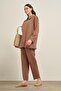 Women's Mesh Detail Suit Hazelnut 31047 - 4