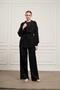 Women's Mesh Detail Suit Black 31087 - 5