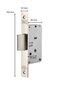 157f Case Prazis Cylinder Safety Lock 2 Turns Nickel (35mm) - 3
