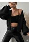 Loose Fit Drop-Shoulder Brioche Knit Cardigan Sweater