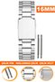 12Mm-14Mm-16Mm-18Mm-20Mm-22Mm-24Mm Steel Metal Watch Band Strap M16Pd4-S