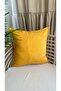 Pearl Velvet Textured Mustard Yellow Plain Throw Pillow Cover