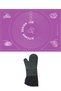 Set of 2 Purple 45x65 Cm Silicone Dough Rolling Mat and Gray Silicone Fireproof Kitchen Oven Mitts